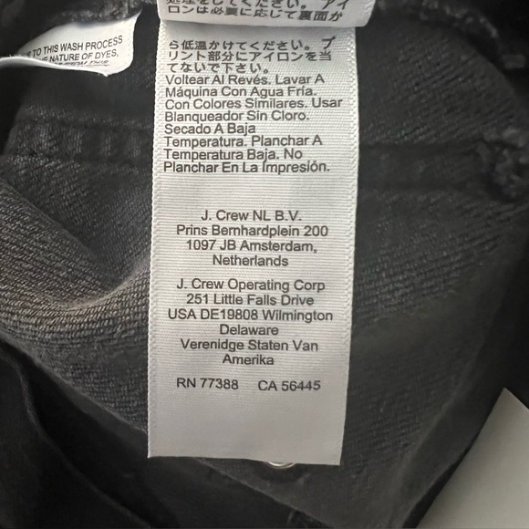 J. CREW '96 Denim Trouser Wide Leg Sailor Jeans Black High Waist Size 29P Petite - Picture 14 of 15